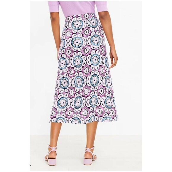 Ann Taylor LOFT Linen Blend Wrap Skirt Size 6 - Picture 2 of 2